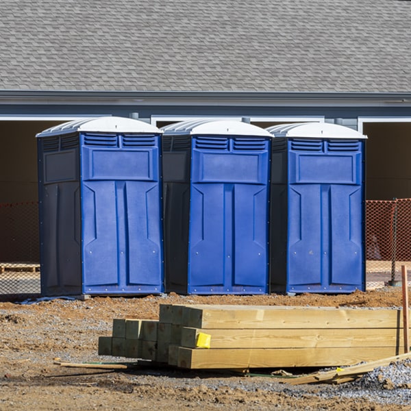 what is the expected delivery and pickup timeframe for the portable restrooms in Blevins Arkansas